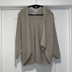 Silver/glittery open cardigan from Bershka